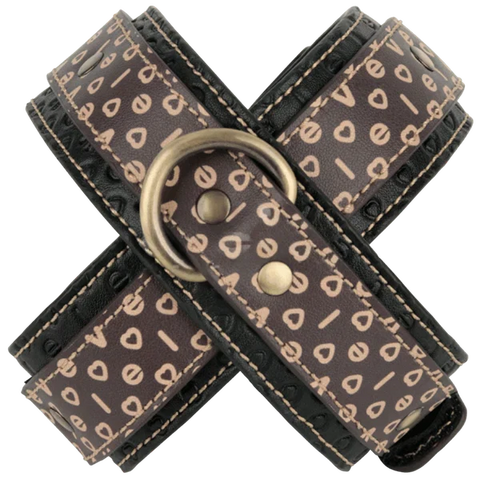 Lovetoy Crossed Shaped Design Fetish Handcuffs - Cuffs And Restraints