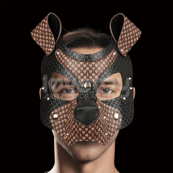 Lovetoy Classic Pup Mask With Removable Muzzle - Masks And Blindfolds
