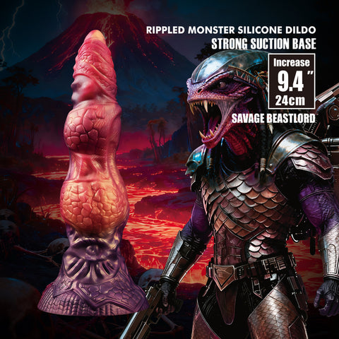 Baile Savage Beastlord 9.4 Inch Rippled Silicone Dildo