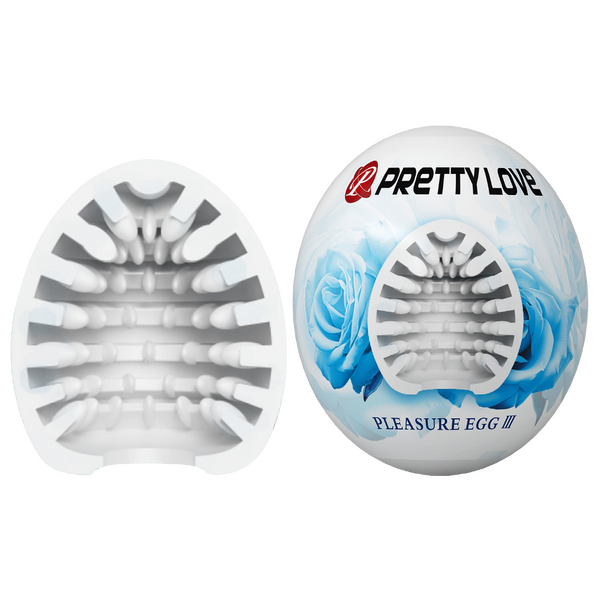 Pretty Love Pleasure Egg Ribbed Textured Male Masturbator - - Masturbators and Strokers
