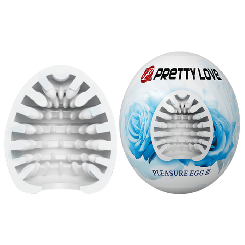 Baile Pretty Love Pleasure Egg Ribbed Textured Male Masturbator Stroker - Masturbators and Strokers