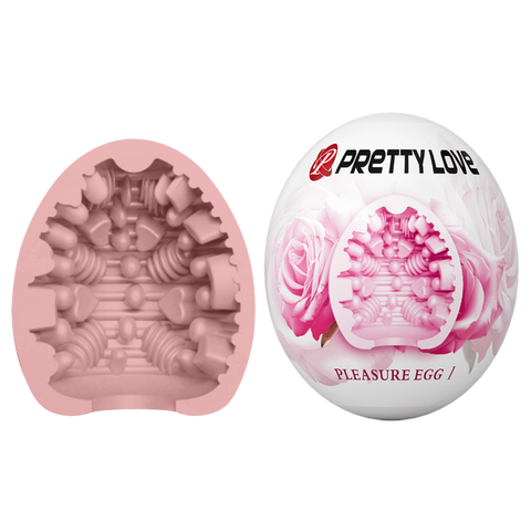 Baile Pretty Love Pleasure Egg Ribbed Textured Male Masturbator Stroker - Masturbators and Strokers