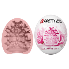Pretty Love Pleasure Egg Ribbed Textured Male Masturbator - - Masturbators and Strokers