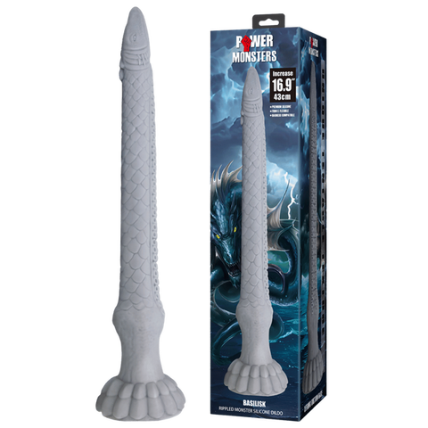 Baile Basilisk 16.9 Inch Rippled Huge Silicone Dildo - Realistic Dildos