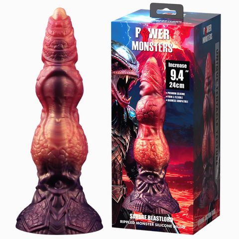Baile Savage Beastlord 9.4 Inch Rippled Silicone Dildo
