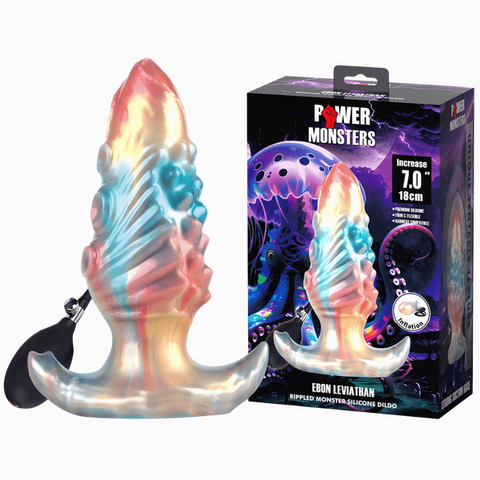 Baile Ebon Leviathan 7 Inch Inflatable Silicone Anal Plug