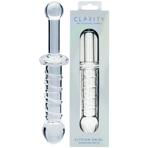 Creative Conceptions Glass Dildo Elysian Swirl Spiral Texture - Glass Sex Toys