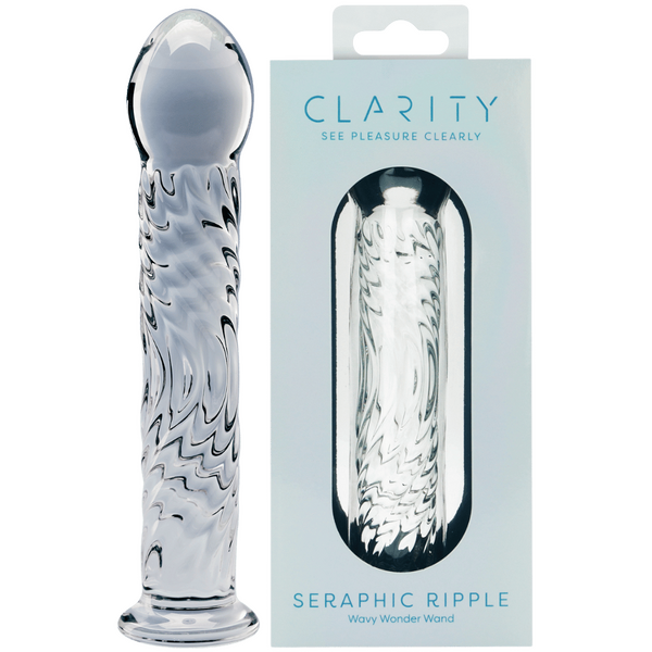 Creative Conceptions Seraphic Ripple Borosilicate Glass Dildo - - Glass Sex Toys