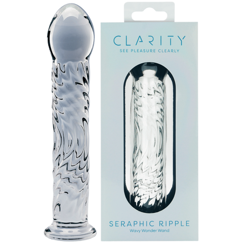 Creative Conceptions Glass Dildo Seraphic Ripple Textured G Spot - Glass Sex Toys