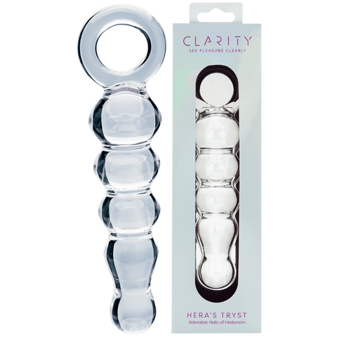 Creative Conceptions Glass Dildo Heras Tryst Curved G Spot Stimulation - Glass Sex Toys