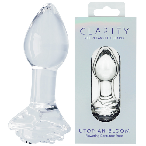 Creative Conceptions Glass Dildo Utopian Bloom Handcrafted Butt Plug - Glass Sex Toys