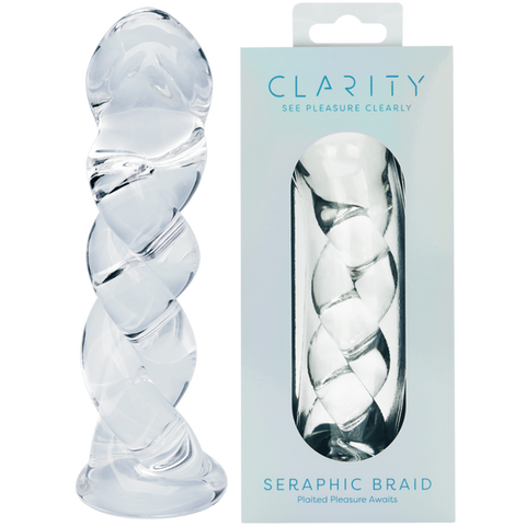 Creative Conceptions Glass Dildo Seraphic Braid Spiral Ridged Design - Glass Sex Toys
