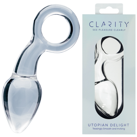 Creative Conceptions Glass Dildo Utopian Delight Handcrafted Butt Plug - Glass Sex Toys