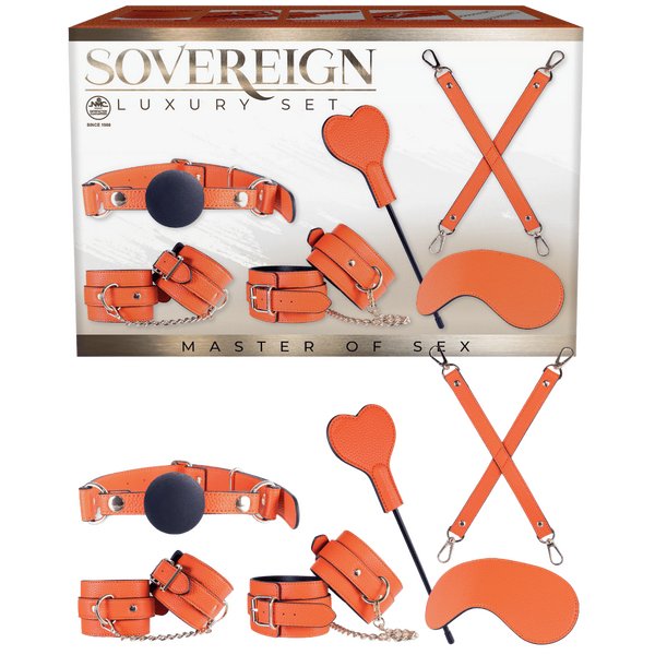 Excellent Power Sovereign Luxury Bondage Set - Orange - Bondage Kits