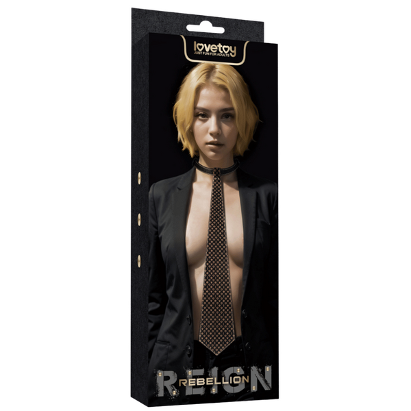 Lovetoy Bondage Tie Collar With Adjustable Strap - Collars and Leads