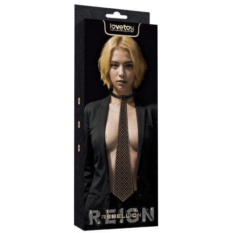Lovetoy Bondage Tie Collar With Adjustable Strap - Collars and Leads