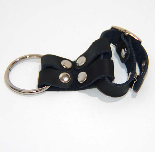 Leather and Metal Cock Ring - - Cock Rings