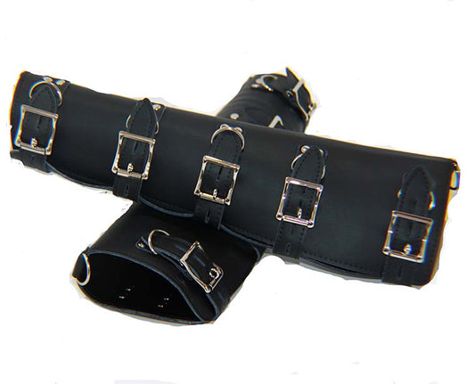 Leather Arm Splints with Locking Buckles - - Cuffs And Restraints