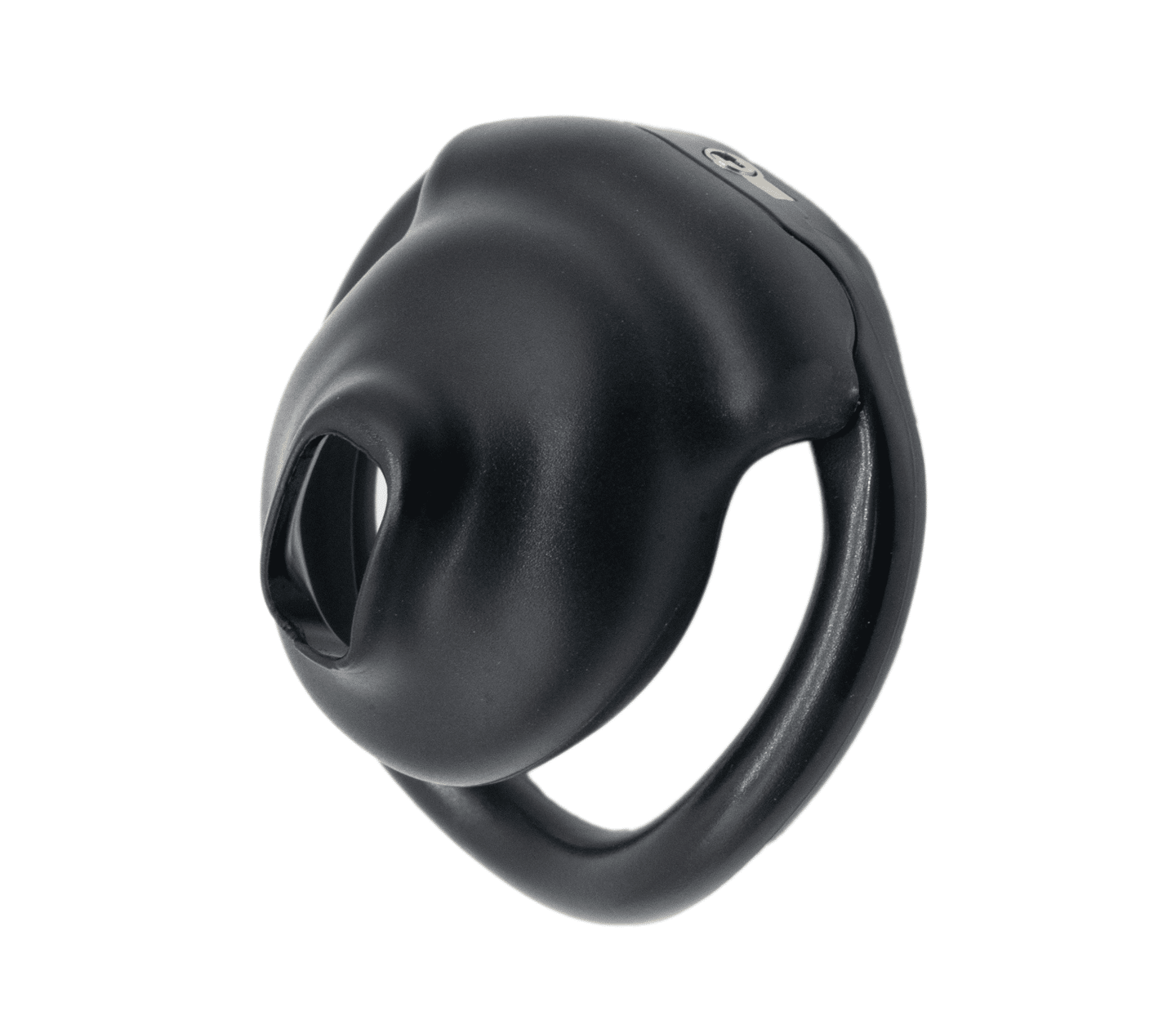 Love In Leather Micro Cock Cage with Urethral Opening - Male Chastity