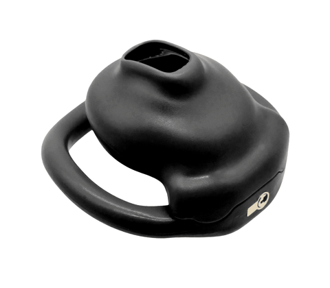 Love In Leather Micro Cock Cage with Urethral Opening - Male Chastity
