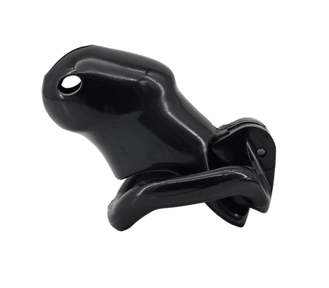 Love In Leather Resin Male Chastity Cage Black - Male Chastity