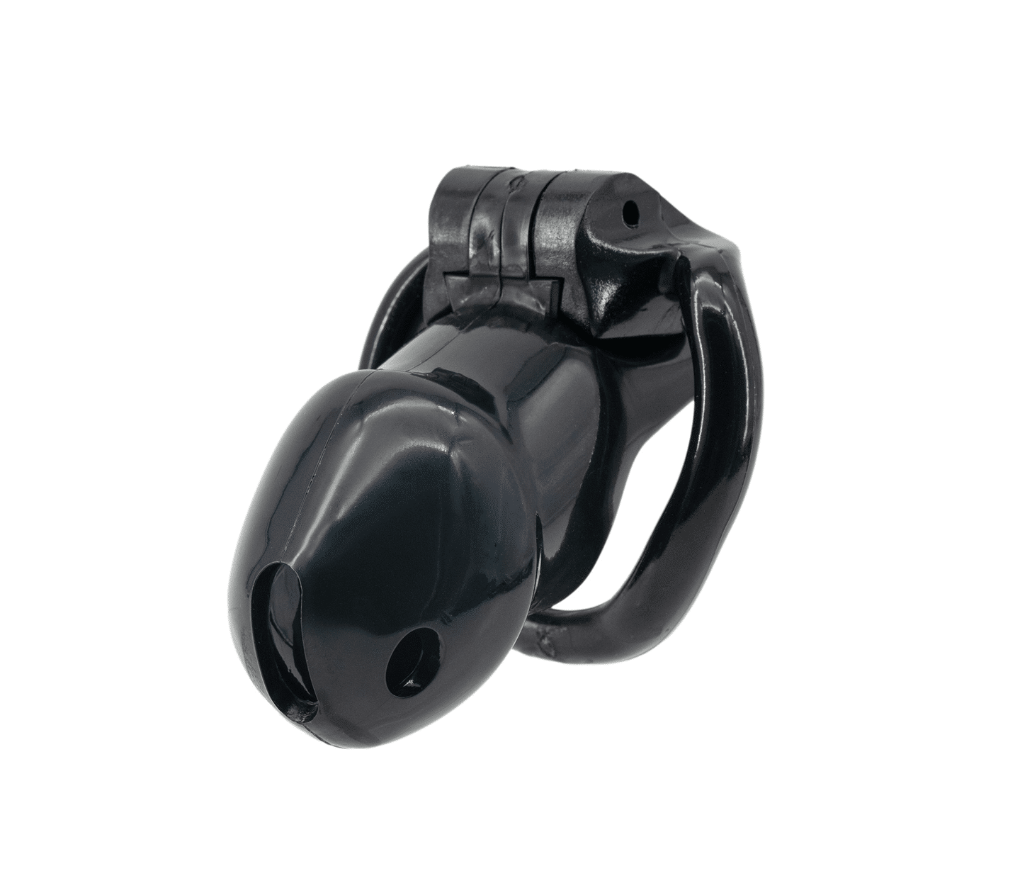 Love In Leather Resin Male Chastity Cage Black - - Male Chastity