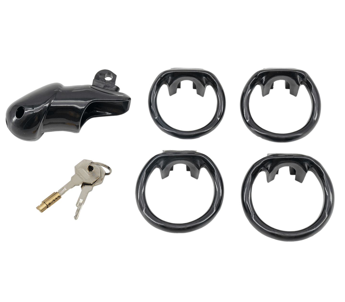 Love In Leather Resin Male Chastity Cage Black - - Male Chastity