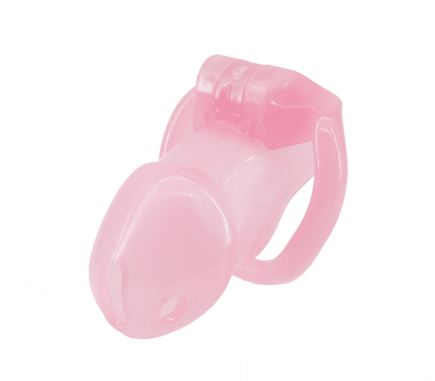 Love In Leather Resin Male Chastity Cock Cage Pink - - Male Chastity