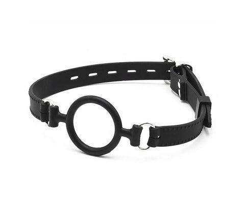 Love In Leather BDSM Play Silicone O Ring Gag with Mouth Saver Technology - Bondage Gags and Bits