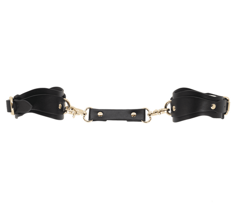 Love In Leather Shaped BDSM Play Wrist Cuffs with Ergonomic Design - Cuffs And Restraints