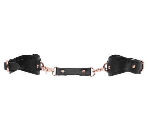 Love In Leather Shaped BDSM Play Wrist Cuffs with Ergonomic Design - Cuffs And Restraints
