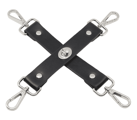 Love In Leather Bondage Play Hogtie Piece with Modular Strap System - Cuffs And Restraints