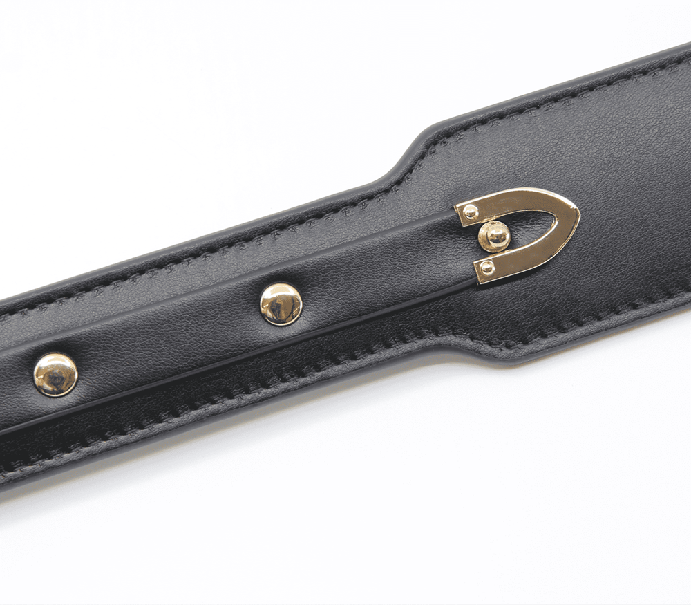 Love In Leather BDSM Paddle With Coloured Hardware - - Paddles And Slappers