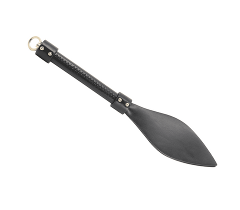 Love In Leather Pointed BDSM Slapper Paddle with Corset Stitched Handle - Paddles And Slappers