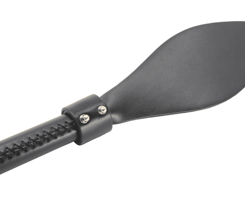 Love In Leather Pointed BDSM Slapper Paddle with Corset Stitched Handle - Paddles And Slappers