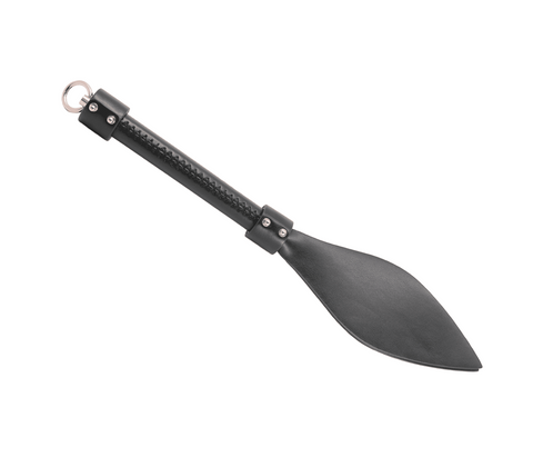 Love In Leather Pointed BDSM Slapper Paddle with Corset Stitched Handle - Paddles And Slappers