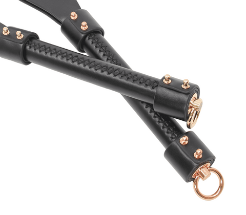 Love In Leather Pointed BDSM Slapper Paddle with Corset Stitched Handle - Paddles And Slappers