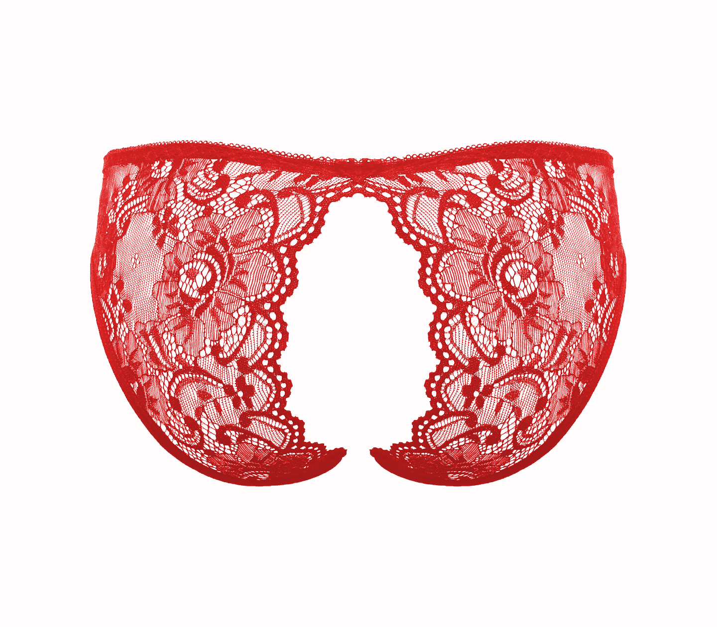 Love In Leather Sexy Womens Full Lace Crotchless Panties - G-Strings, Panties and Shorts