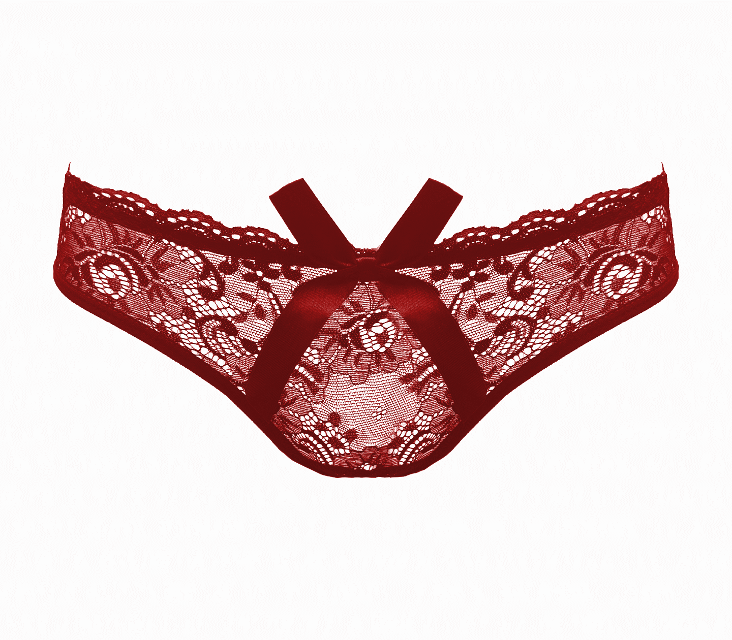 Love In Leather Sexy Womens Full Lace Crotchless Panties - G-Strings, Panties and Shorts