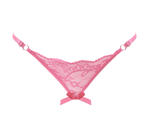 Love In Leather Womens Sexy Crotchless Panties One Size - G-Strings, Panties and Shorts