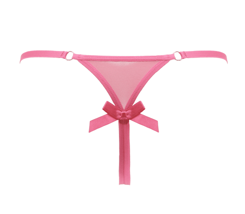 Love In Leather Womens Sexy Crotchless Panties One Size - G-Strings, Panties and Shorts