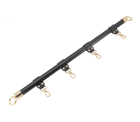 Love In Leather Faux Leather BDSM Bar Shackle Spreader Restraint System - Spreaders and Hangers