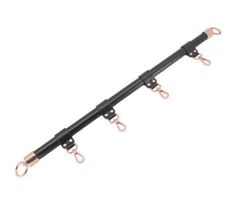 Love In Leather Faux Leather BDSM Bar Shackle Spreader Restraint System - Spreaders and Hangers