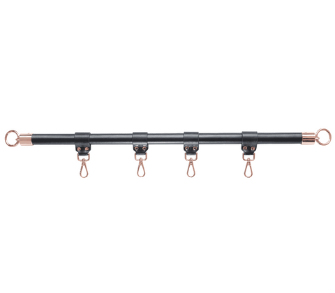Love In Leather Faux Leather BDSM Bar Shackle Spreader Restraint System - Spreaders and Hangers