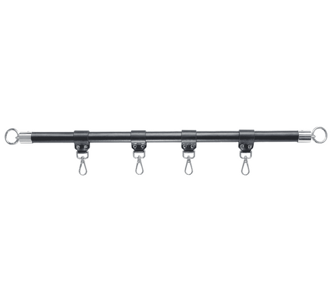Love In Leather Faux Leather BDSM Bar Shackle Spreader Restraint System - Spreaders and Hangers