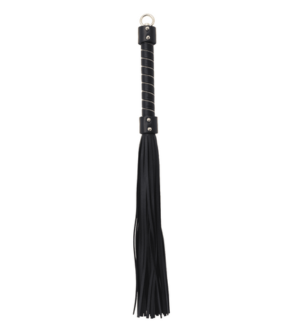 Love In Leather BDSM Flogger with Chain Detail Gold Embellished Impact Tool - Whips And Crops
