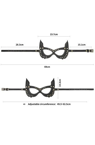 Lovetoy Adjustable PU Leather Bunny Mask - Masks And Blindfolds