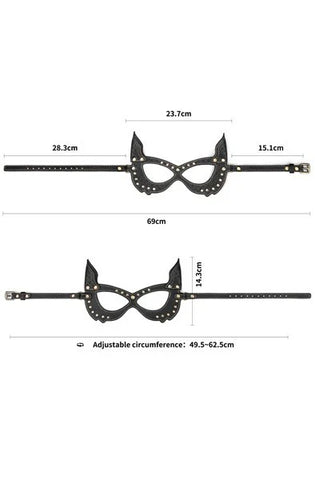 Lovetoy Adjustable PU Leather Bunny Mask - Masks And Blindfolds