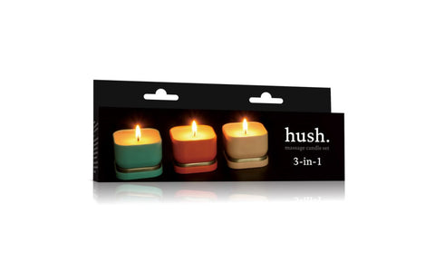 Lovetoy 3 Piece Adult Hush Massage Candle Set - Massage Oils and Lubricants