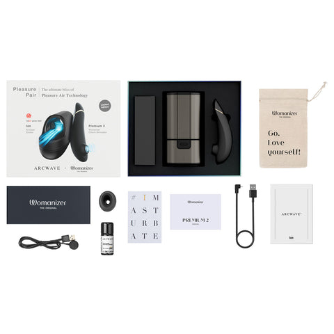 Pleasure Pair Arcwave Ion & Womanizer Premium 2 Stroker - Masturbators and Strokers